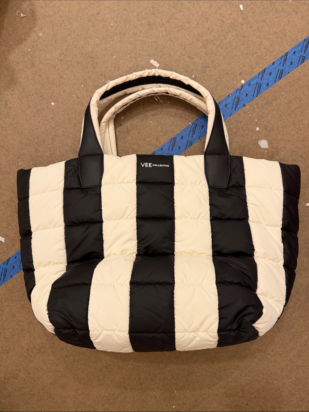 Vee Collective Black & Cream Tote Bag